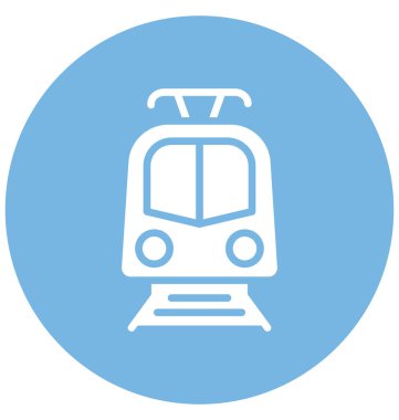 Kolayca değiştirilebilir veya herhangi bir renkte düzenleme lokomotif vektör simgesi