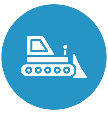 Kolayca değiştirilebilir veya herhangi bir renkte düzenleme beton buldozer vektör simgesi