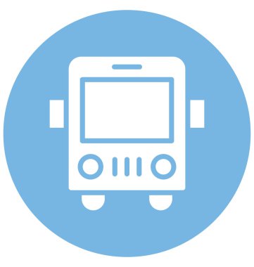 Kolayca değiştirilebilir veya herhangi bir renkte düzenleme otobüs vektör simgesi