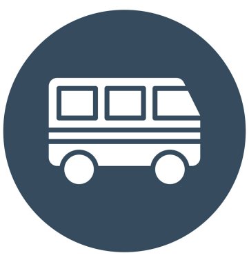 Kolayca değiştirilebilir veya herhangi bir renkte düzenleme otobüs vektör simgesi