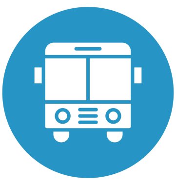 Kolayca değiştirilebilir veya herhangi bir renkte düzenleme otobüs vektör simgesi