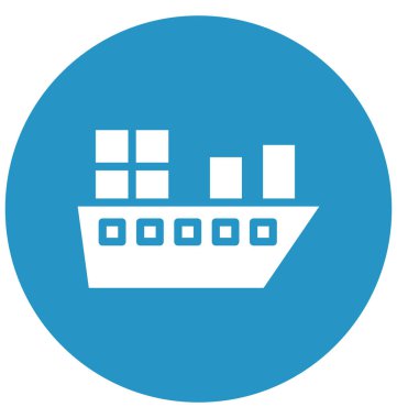 Kolayca değiştirilebilir veya herhangi bir renkte düzenleme tekne vektör simgesi