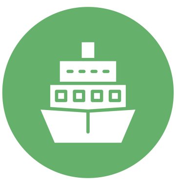  Kolayca değiştirilebilir veya herhangi bir renkte düzenleme tekne vektör simgesi