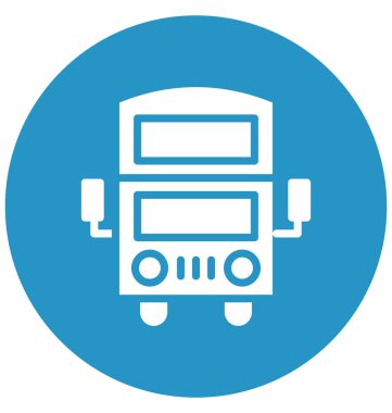 Kolayca değiştirilebilir veya herhangi bir renkte düzenleme otobüs vektör simgesi