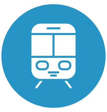 Kolayca değiştirilebilir veya herhangi bir renkte düzenleme lokomotif vektör simgesi