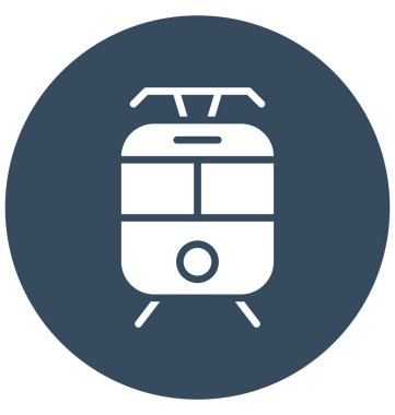 Kolayca değiştirilebilir veya herhangi bir renkte düzenleme lokomotif vektör simgesi