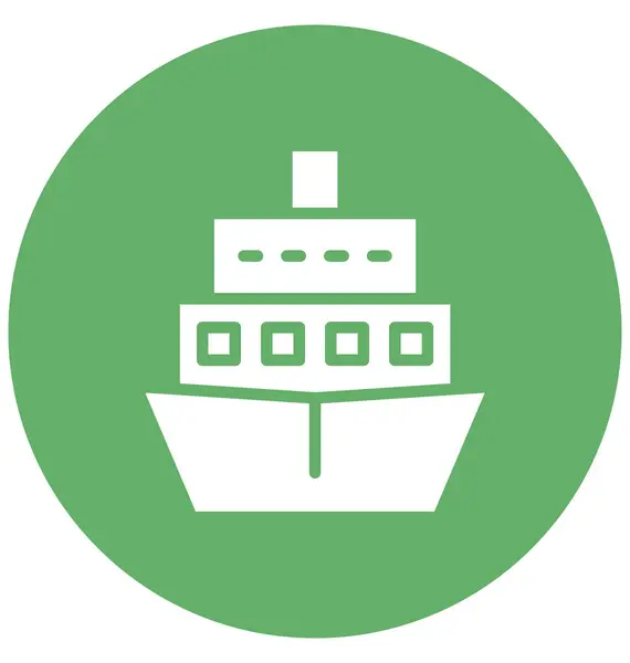 Boat Vector Icon Which Can Easily Modified Edit Any Color — Stock Vector