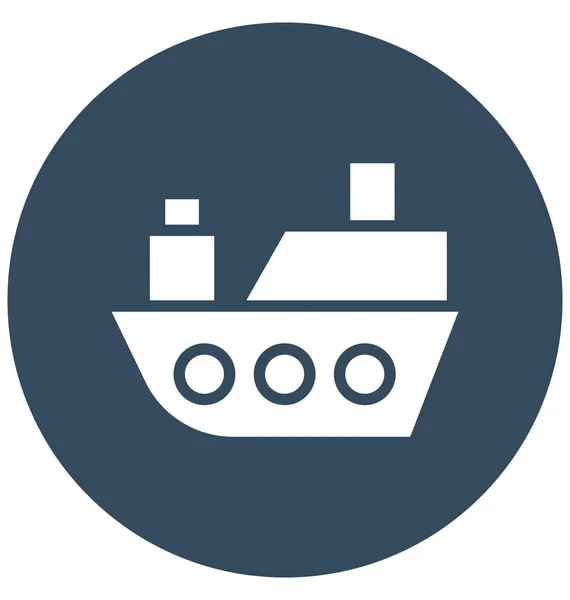 Boat Vector Icon Which Can Easily Modified Edit Any Color — Stock Vector