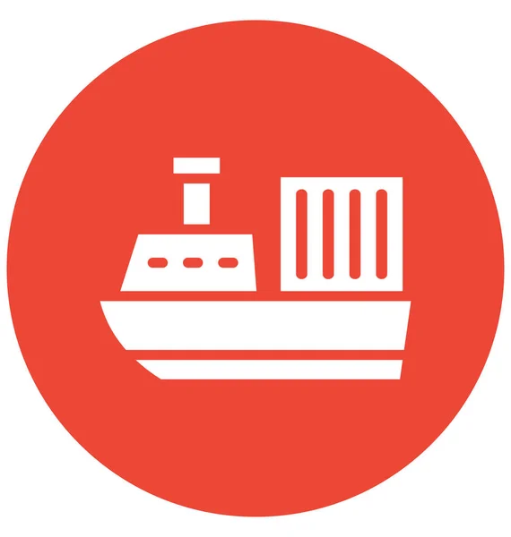 Boat Vector Icon Which Can Easily Modified Edit Any Color — Stock Vector