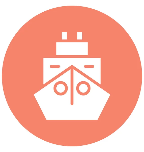 Boat Vector Icon Which Can Easily Modified Edit Any Color — Stock Vector