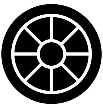 Kolayca değiştirilebilir veya herhangi bir renkte düzenleme aly RIM vektör simgesi