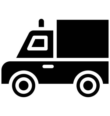 Kolayca değiştirilebilir veya herhangi bir renkte düzenleme teslimat kamyonu vektör simgesi