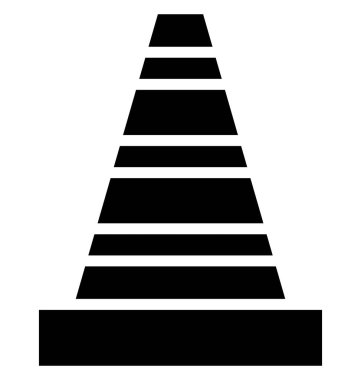 Kolayca değiştirilebilir veya herhangi bir renkte düzenleme koni vektör simgesi