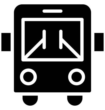 Kolayca değiştirilebilir veya herhangi bir renkte düzenleme otobüs vektör simgesi