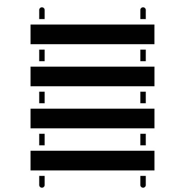 Kolayca değiştirilebilir veya herhangi bir renkte düzenleme çit vektör simgesi