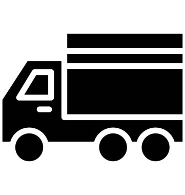 Kolayca değiştirilebilir veya herhangi bir renkte düzenlemek teslim van vektör simgesi