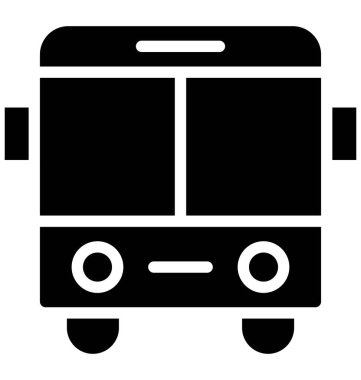 Kolayca değiştirilebilir veya herhangi bir renkte düzenleme otobüs vektör simgesi