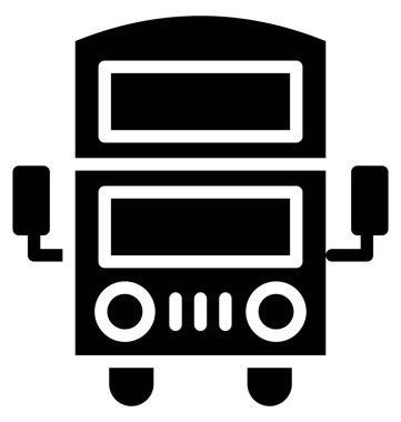 Kolayca değiştirilebilir veya herhangi bir renkte düzenleme otobüs vektör simgesi