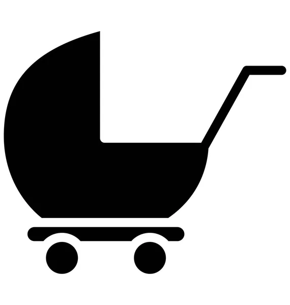 Baby Buggy Ícone Vetor Que Pode Ser Facilmente Modificado Editar — Vetor de Stock