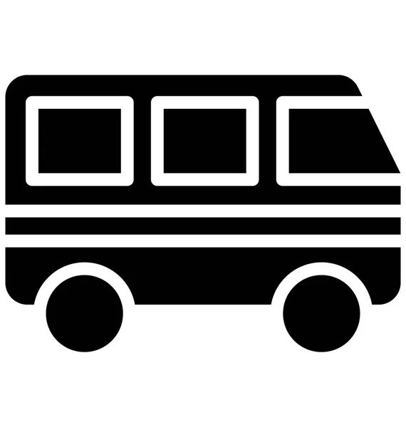 Bus Vector Icon Which Can Easily Modified Edit Any Color — Stock Vector