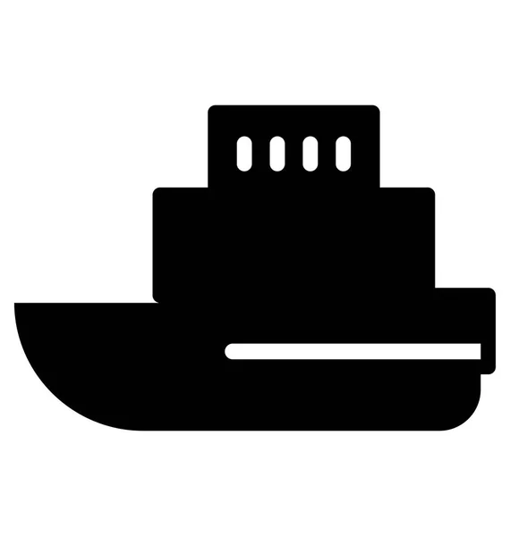 Csónak Vector Icon Könnyen Módosítható Vagy Szerkeszteni Bármilyen Színben — Stock Vector
