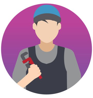 Kolayca değiştirebilirsiniz tesisatçı vektör çizim simgesini veya Düzenle