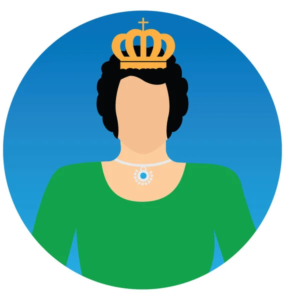 Иконка Elizabeth Vector Illustration Которая Легко Изменять Редактировать — стоковый вектор