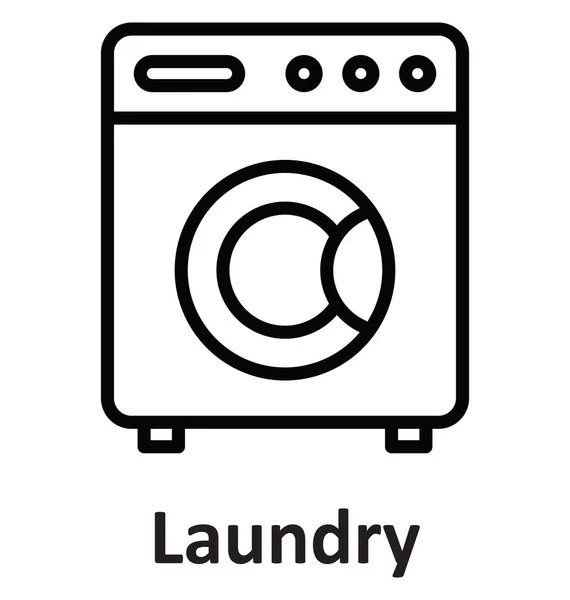 Washing Machine Isolated Vector Icon Which Can Easily Modify Edit — Stock Vector