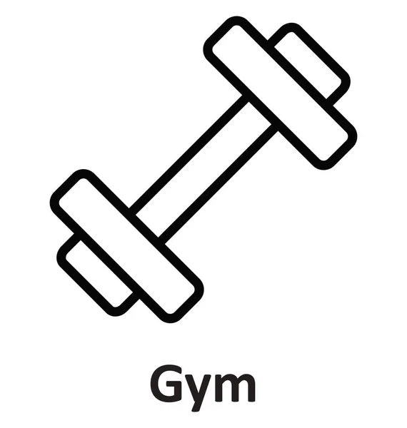 Icona Vettoriale Isolata Dumbbell Che Può Facilmente Modificare Modificare — Vettoriale Stock