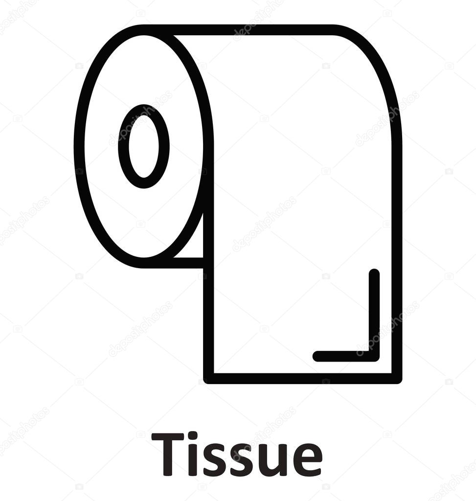 Tissue Roll Isolated Vector Icon which can easily modify or edit