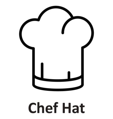 Chef şapka izole vektör kolayca düzenlemek veya değiştirmek simgesi