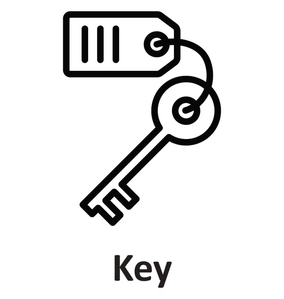 Key Isolated Vector Icon Which Can Easily Modify Edit — Stock Vector