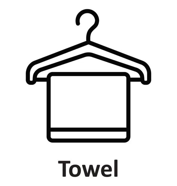Векторная Икона Towel Hanger Isolated Которую Можно Легко Изменить Отредактировать — стоковый вектор