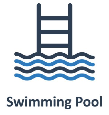 Yüzme Havuzu izole vektör simgesi hangi kolayca düzenlemek veya değiştirmek