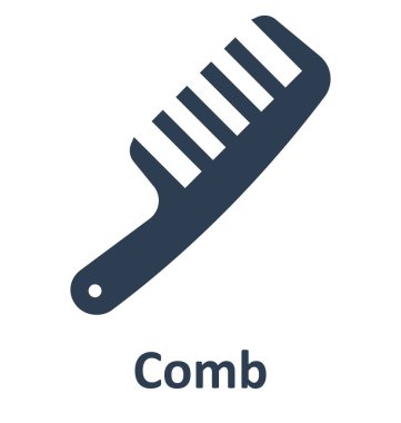 Tarak izole vektör simgesi hangi kolayca düzenlemek veya değiştirmek