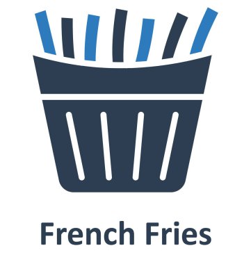 Patates kızartması izole vektör simgesi hangi kolayca düzenlemek veya değiştirmek