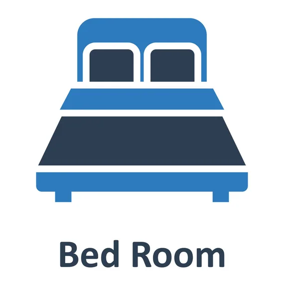 Bed Isolated Vector Icon Which Can Easily Modify Edit — Stock Vector