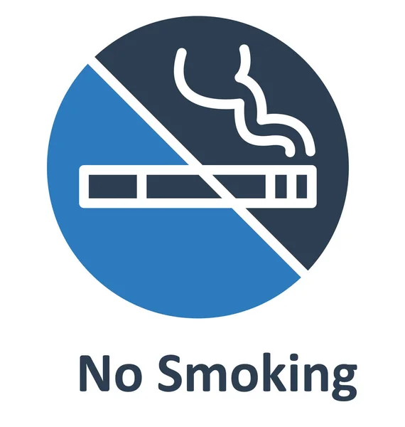 Kein Rauchen Isoliertes Vektor Symbol Das Leicht Geändert Oder Bearbeitet — Stockvektor
