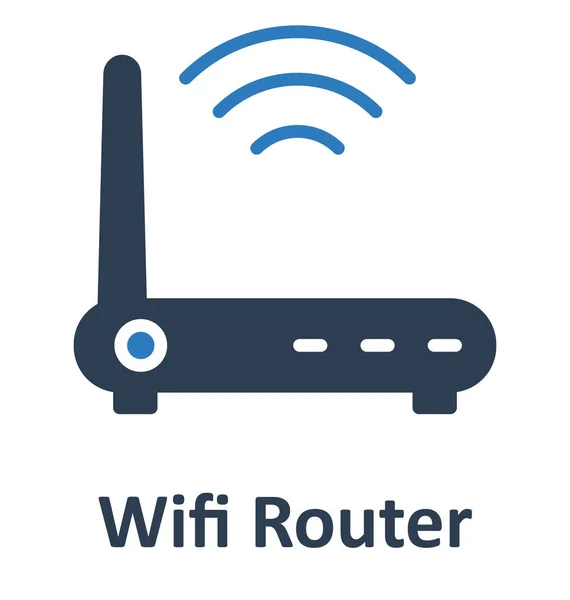 Modem Wifi Icono Vectorial Aislado Que Puede Modificar Editar Fácilmente — Vector de stock