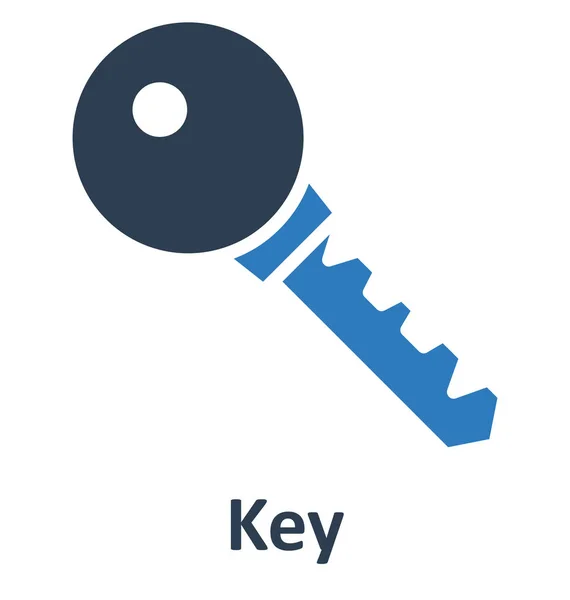 Key Isolated Vector Icon Which Can Easily Modify Edit — Stock Vector