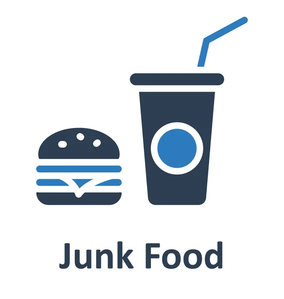 Fast Food Isolated Vector Icon Que Pode Facilmente Modificar Editar — Vetor de Stock