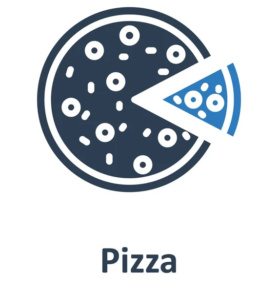 Pizza Isoliertes Vektorsymbol Das Leicht Geändert Oder Bearbeitet Werden Kann — Stockvektor