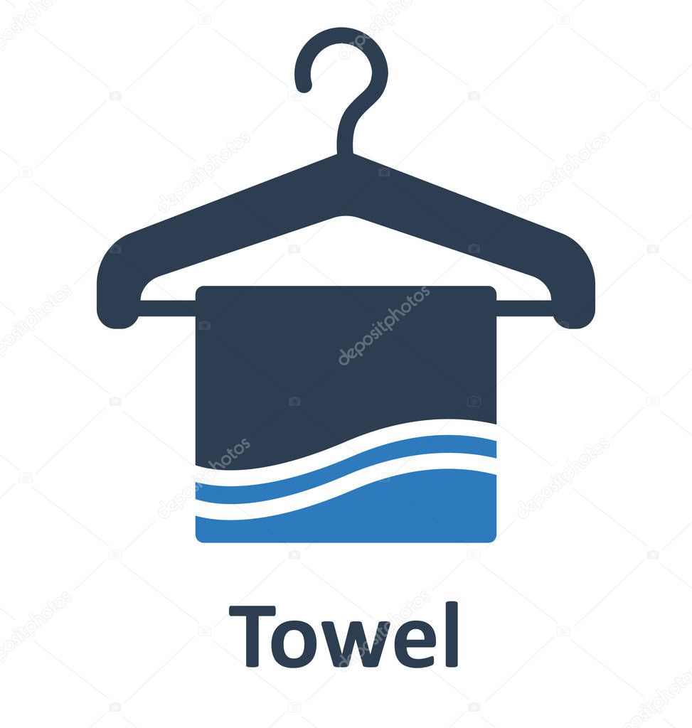 Towel Hanger Isolated Vector Icon which can easily modify or edit