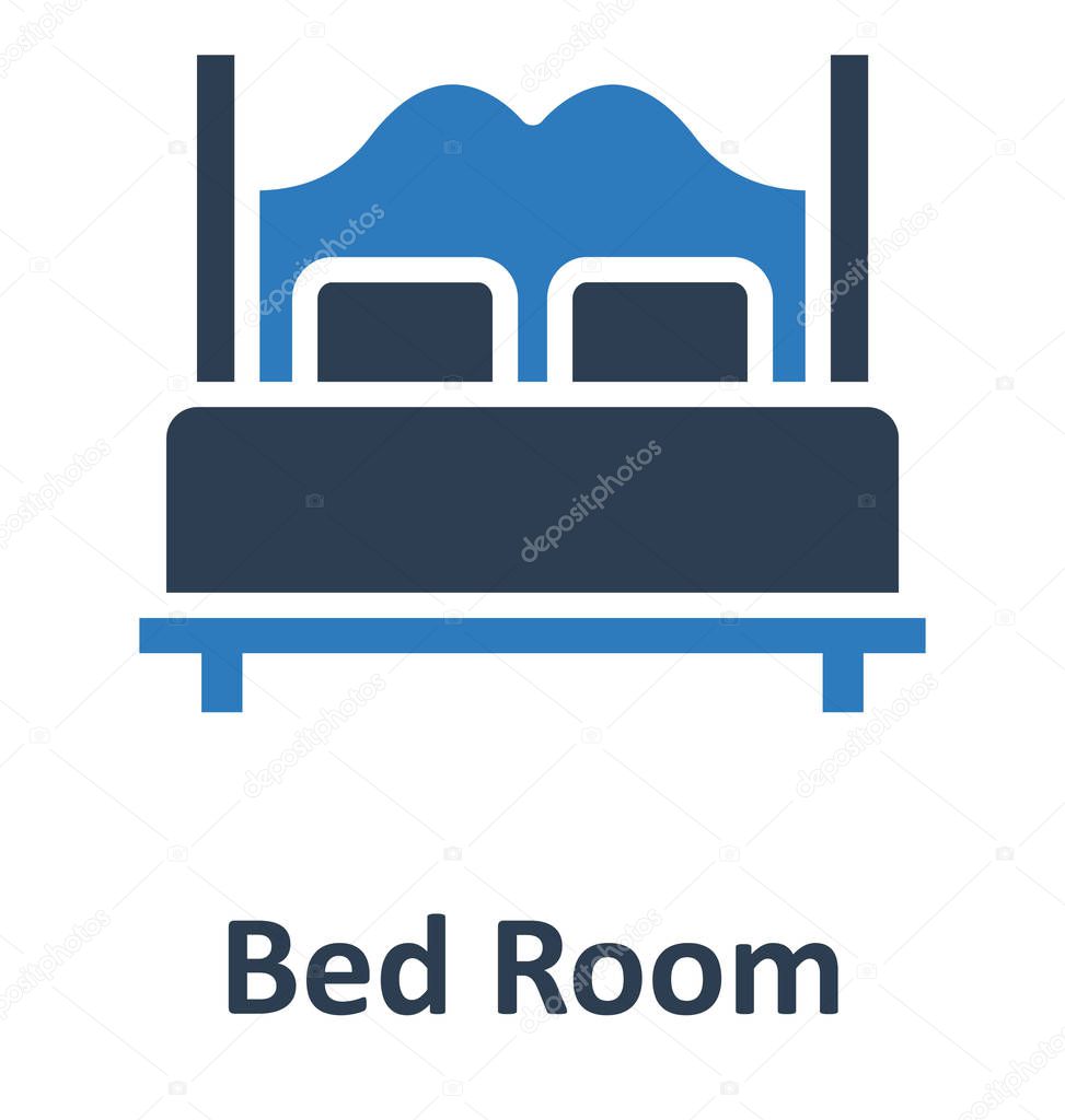 Bed Isolated Vector Icon which can easily modify or edit