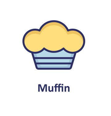 Cupcake izole vektör simgesi hangi kolayca düzenlemek veya değiştirmek