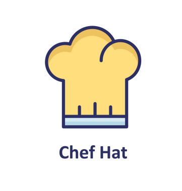 Chef şapka izole vektör kolayca düzenlemek veya değiştirmek simgesi