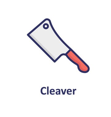 Cleaver izole vektör simgesi hangi kolayca düzenlemek veya değiştirmek