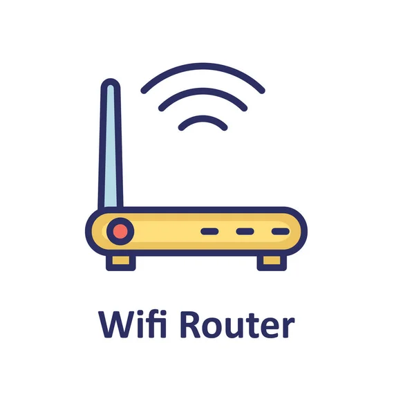 Wifi Modem Geïsoleerde Vector Icon Die Gemakkelijk Kunt Wijzigen Bewerken — Stockvector