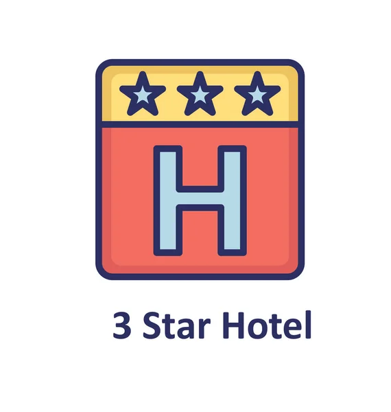 Luxury Hotel Isolated Vector Icon Which Can Easy Modify Edit — стоковый вектор