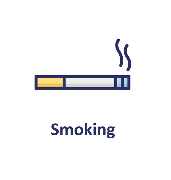 Rauchen Isolierte Vektor Symbol Das Leicht Ändern Oder Bearbeiten Kann — Stockvektor
